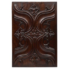 Panel esculpido de roble gótico del siglo XVI, Bélgica