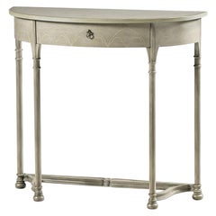 Tavolo consolle gotico dipinto, grigio