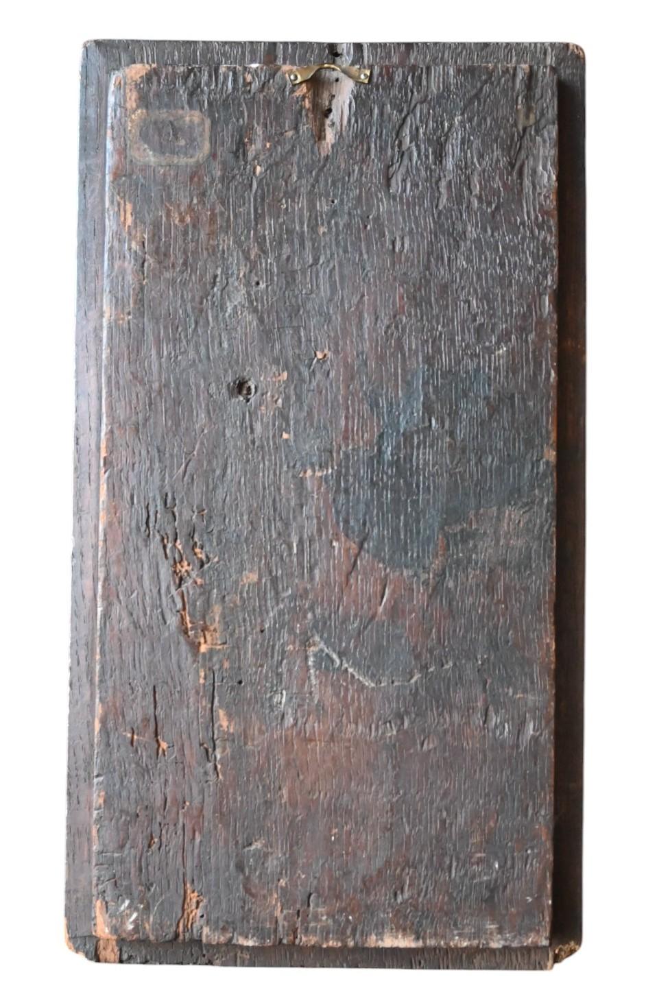 Gothic period carved oak panel, 14th - 15th century Bon état - En vente à Bilzen, BE