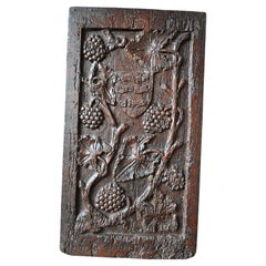 Gothic period carved oak panel, 14th - 15th century