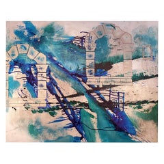 "Gothic Portals" 2020 Abstract Architectural Painting by Louis Shields