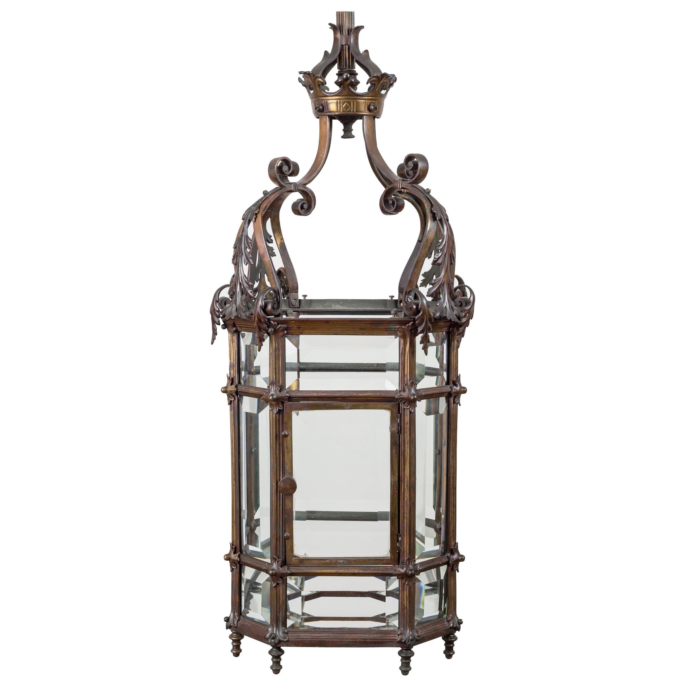 Gothic Reform Bronze Lantern For Sale