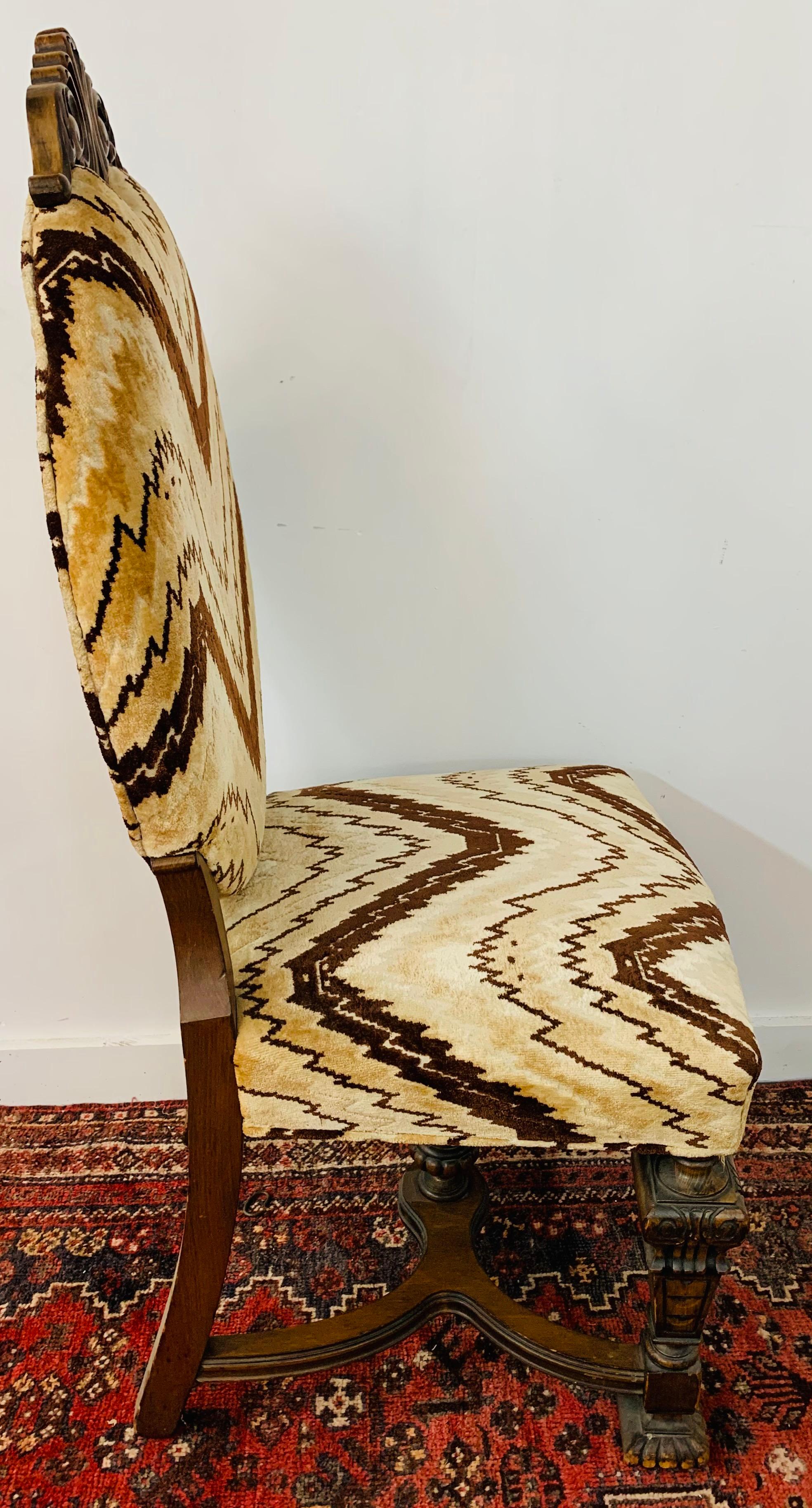 Gothic Renaissance Style Oak Side Chair, a Pair 3
