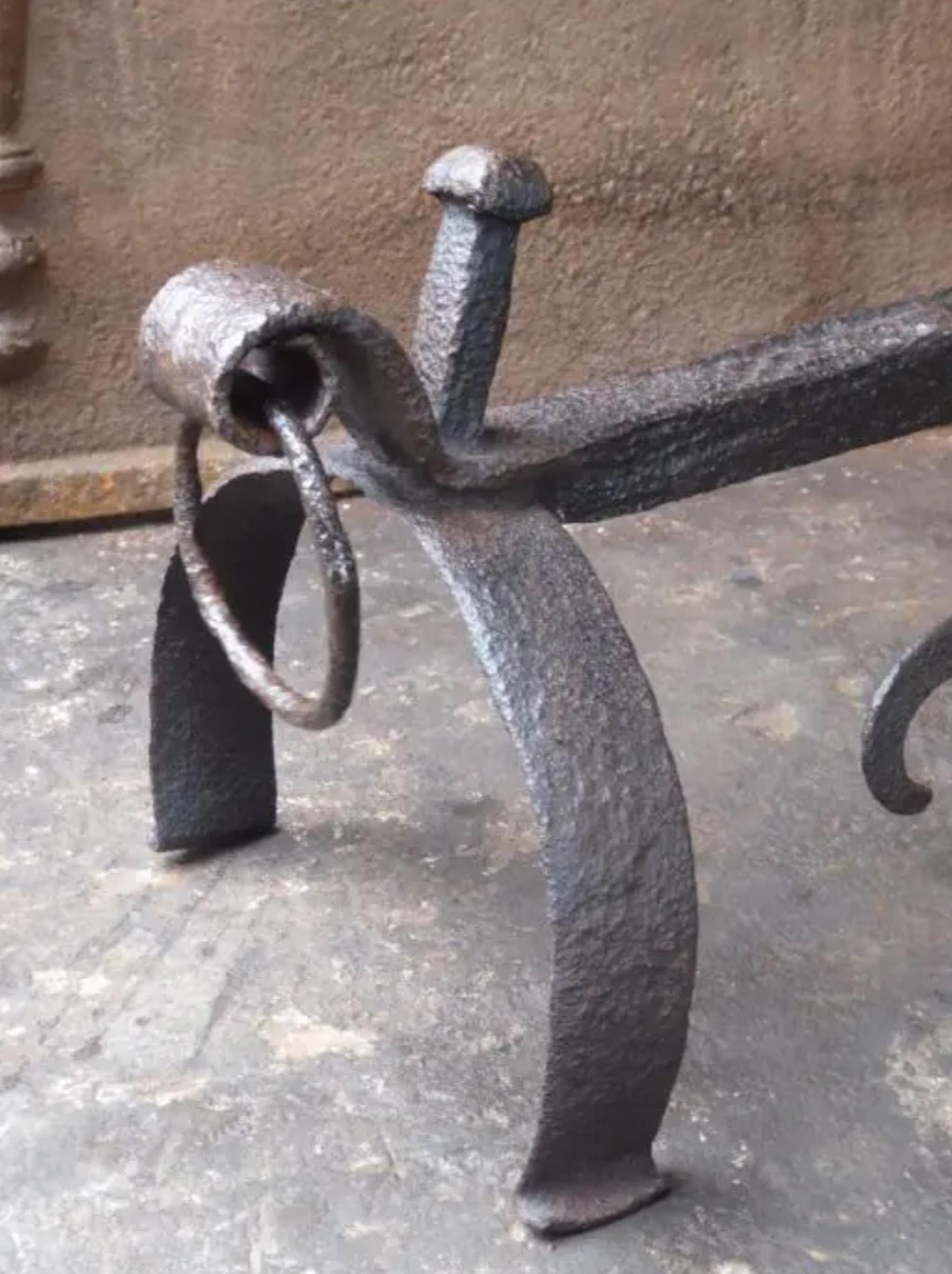 Louis XIV Gothic Rest for Fireplace Tools, 17th Century For Sale