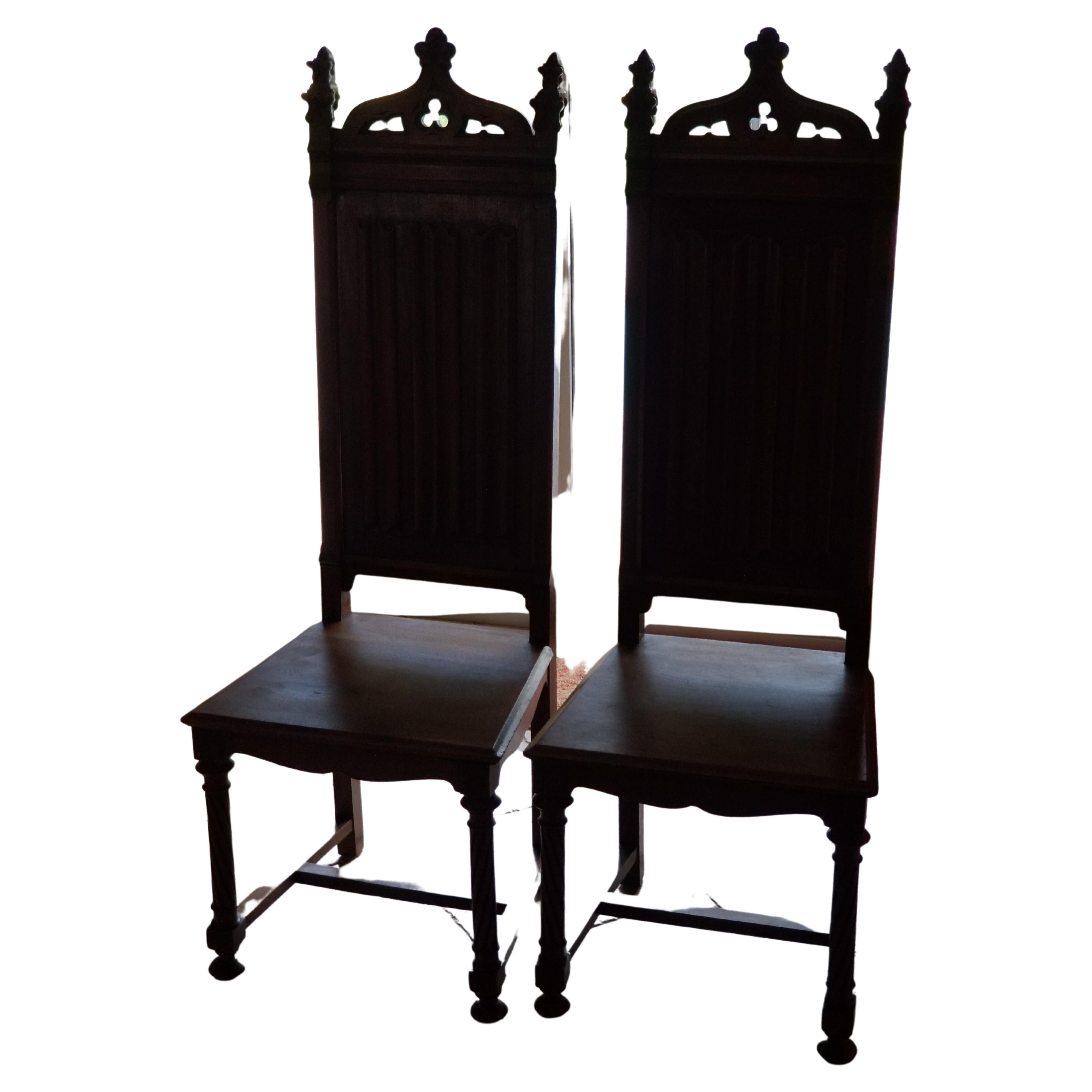 Gothic Revival 1800s Chairs (2) For Sale at 1stDibs