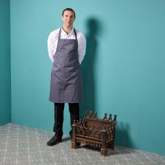 Gothic Revival Antique Cast Iron Fire Grate