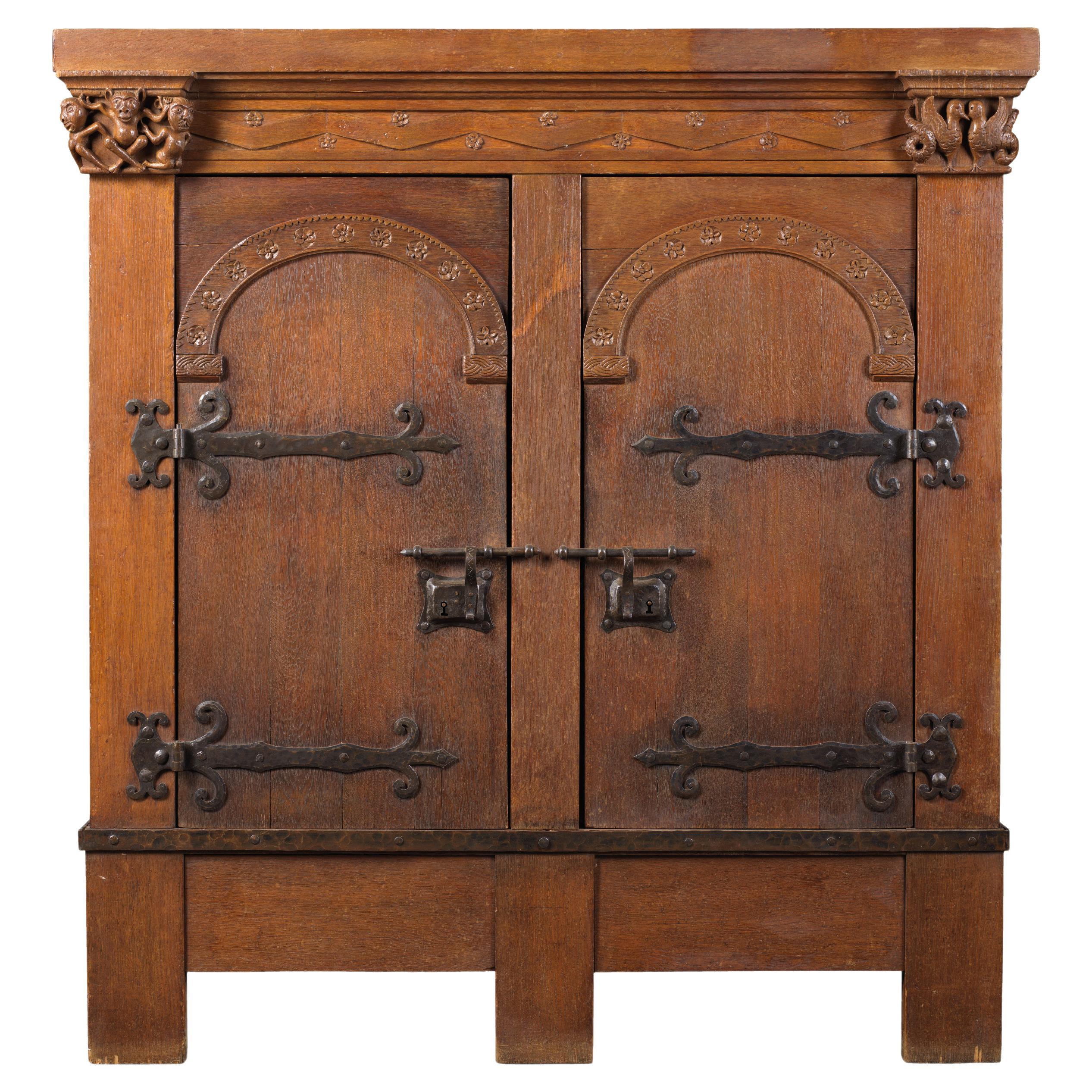 Gothic Revival Apothecary Cabinet For Sale