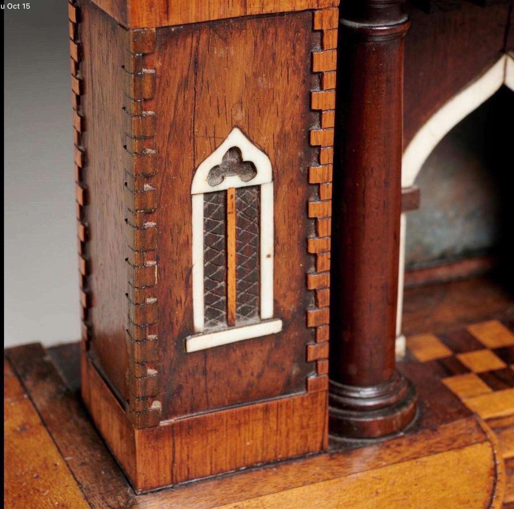 Italian Gothic Revival Architectural Model for a Watchstand , English, circa 1830 For Sale