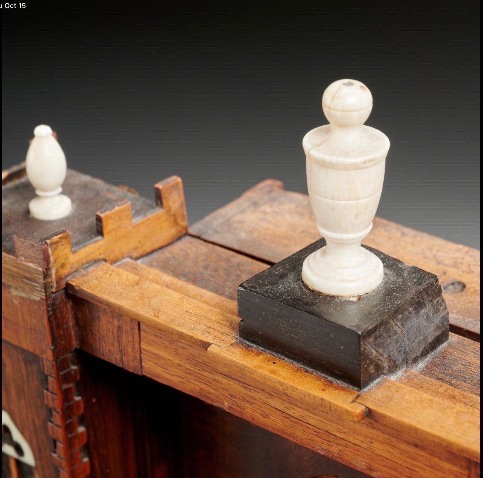 Veneer Gothic Revival Architectural Model for a Watchstand , English, circa 1830 For Sale
