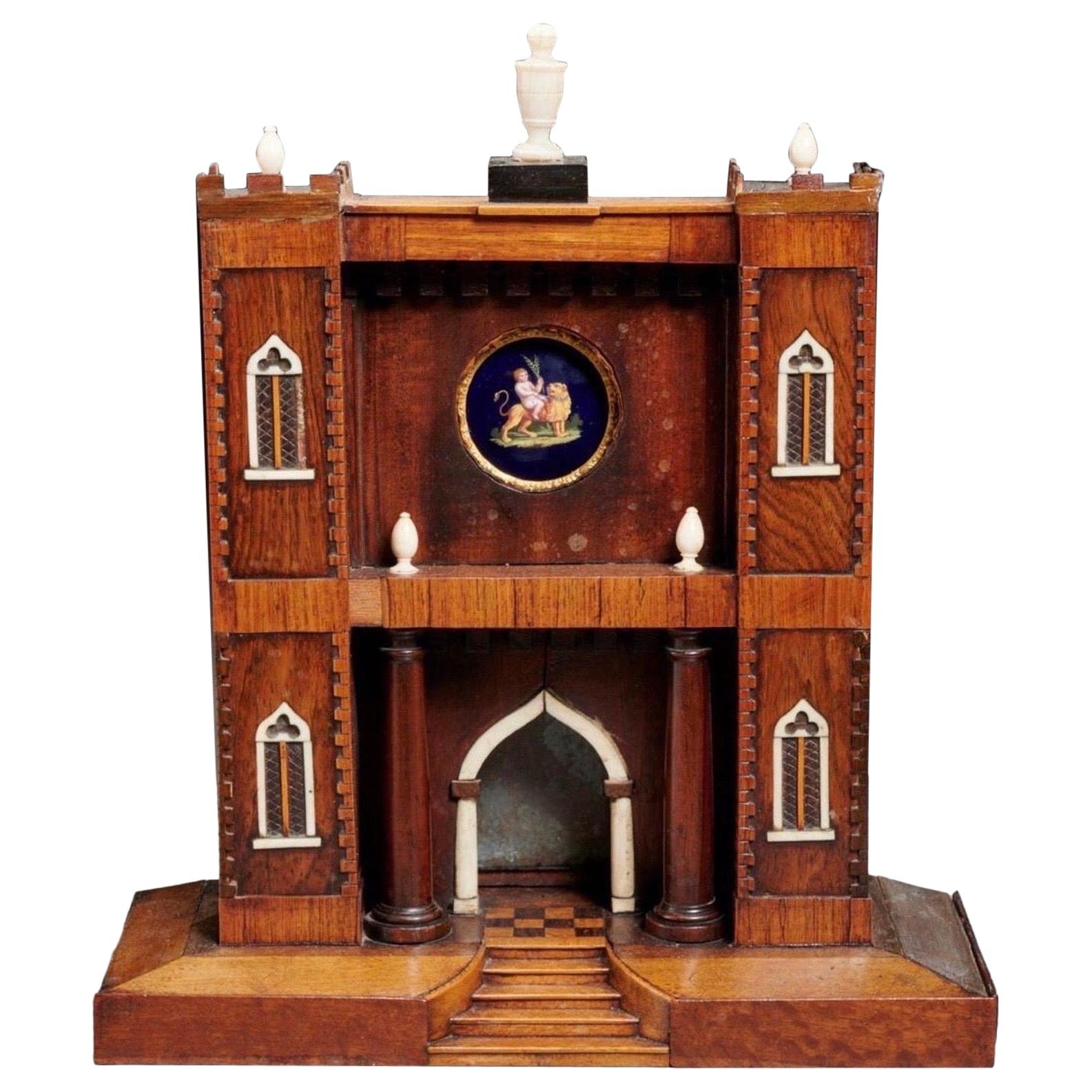 Gothic Revival Architectural Model for a Watchstand , English, circa 1830