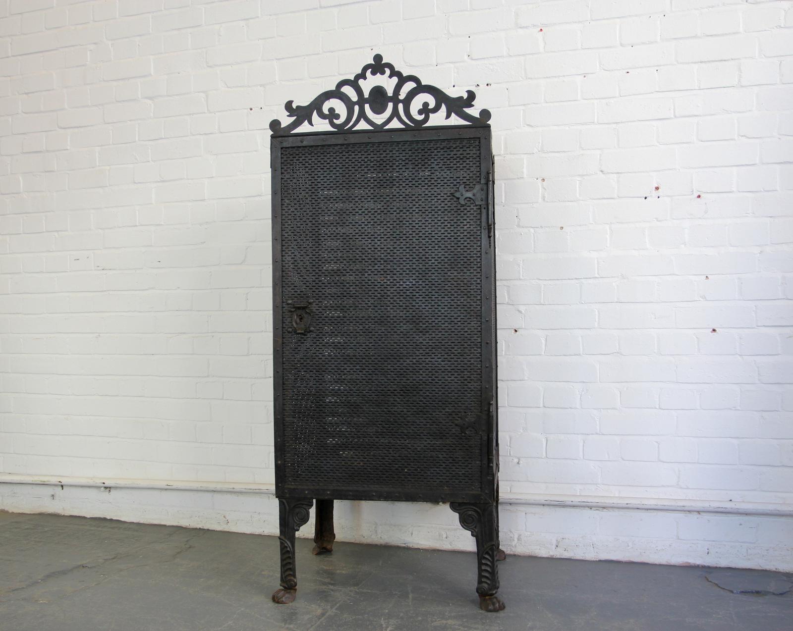 Gothic Revival Blacksmith Made Smoke Cabinet, circa 1880 9