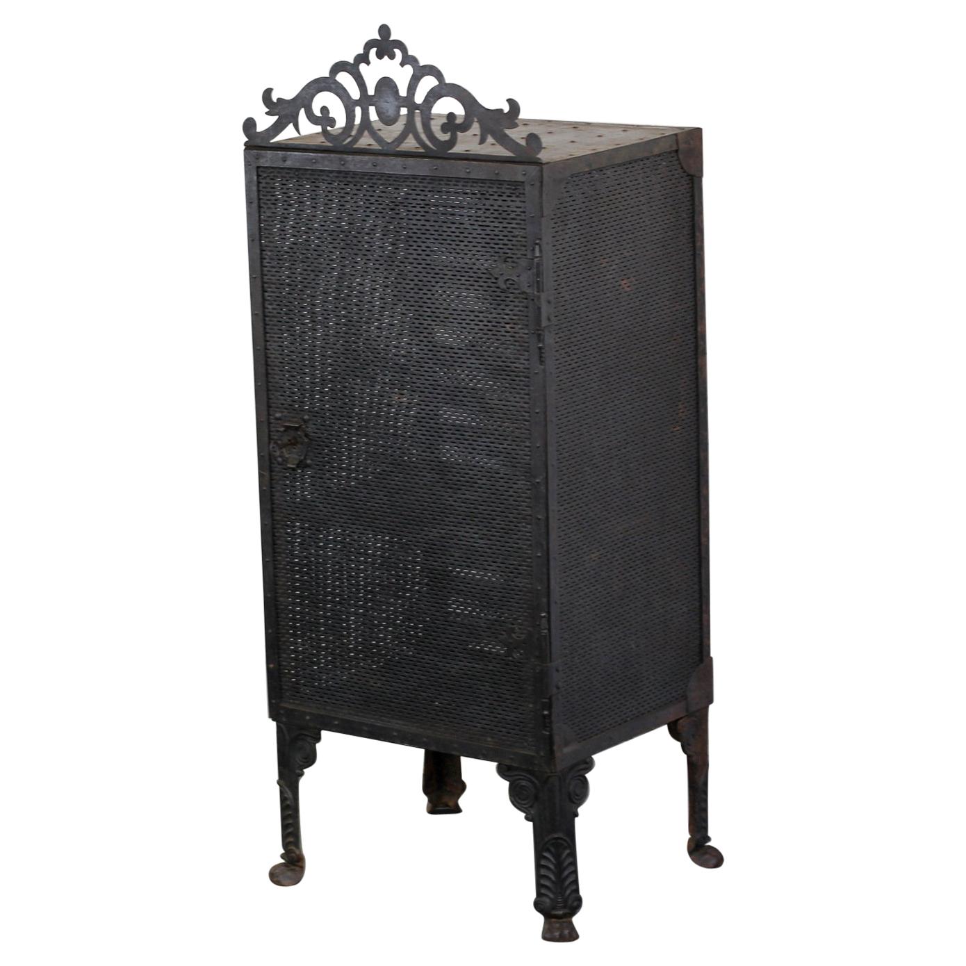 Gothic Revival Blacksmith Made Smoke Cabinet, circa 1880