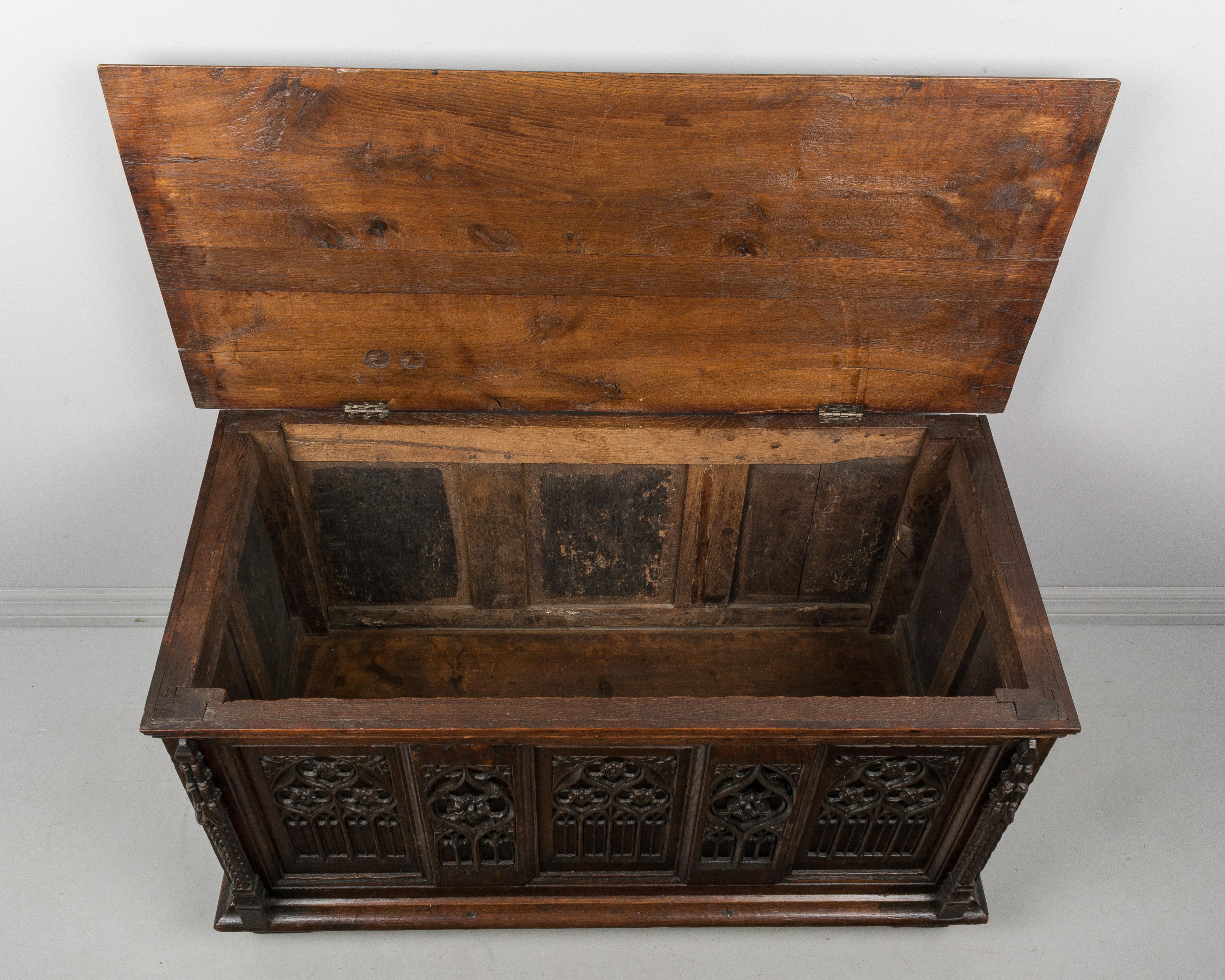 Gothic Revival Blanket Chest or Bench 4