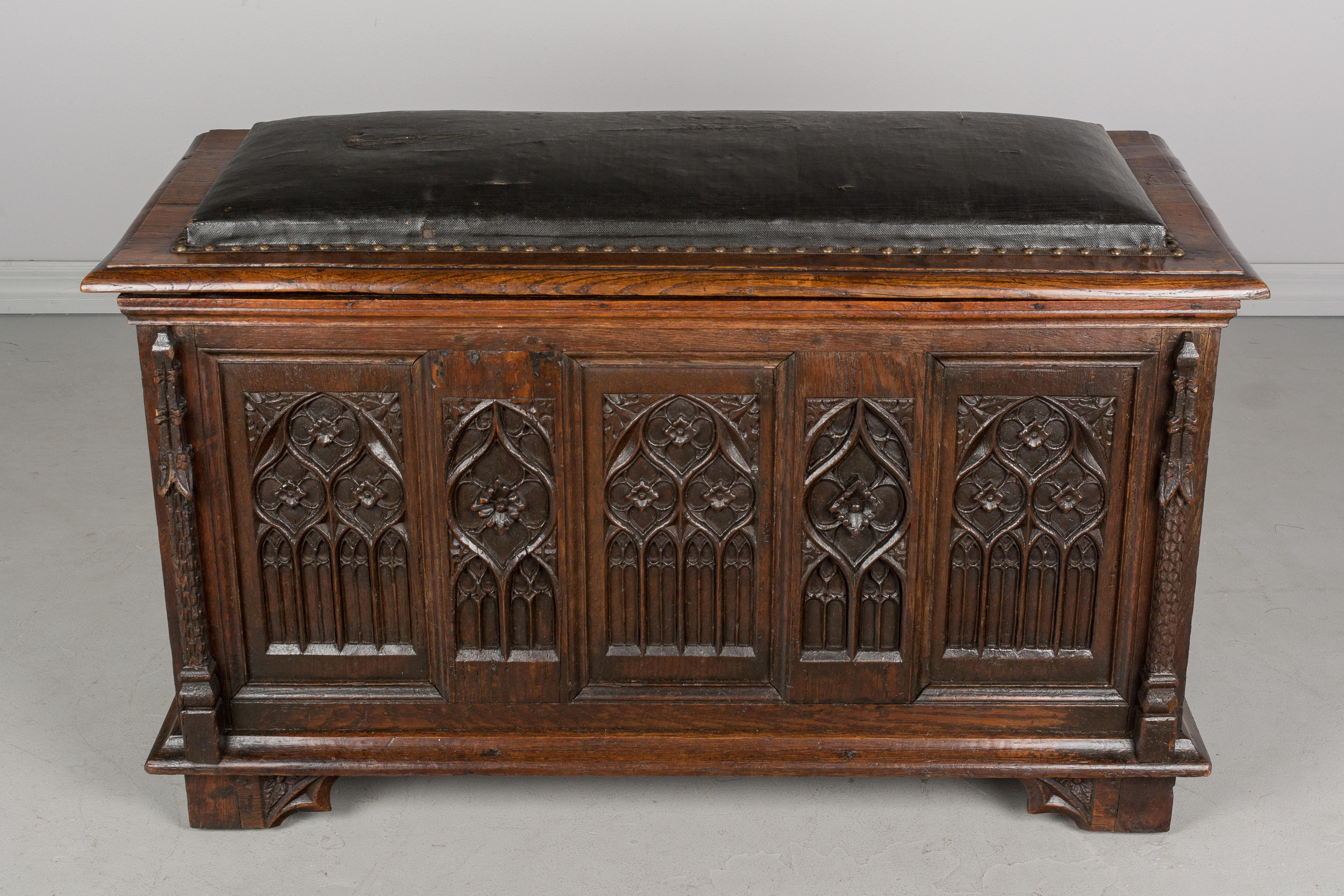19th Century Gothic Revival Blanket Chest or Bench