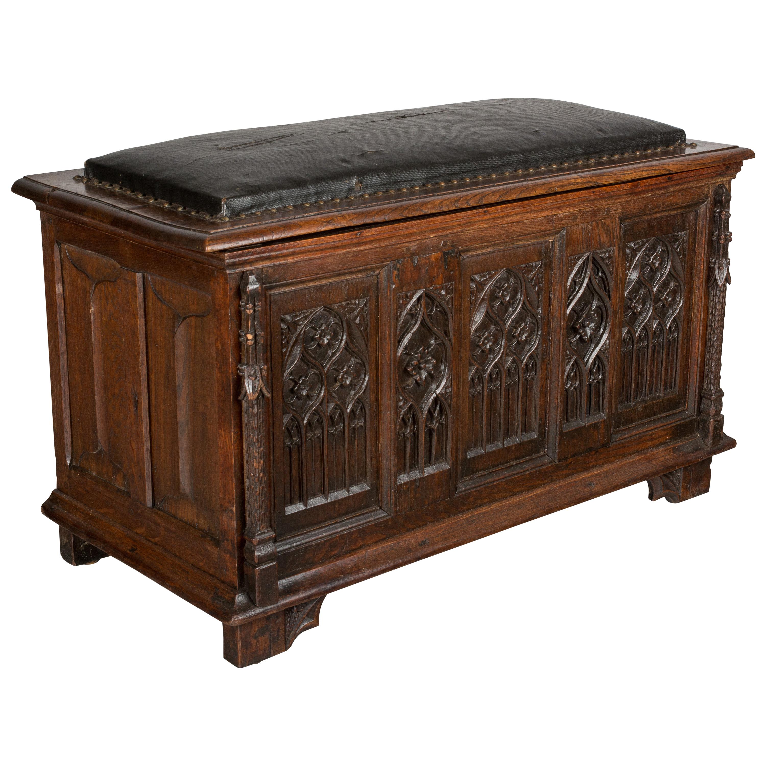 Gothic Revival Blanket Chest or Bench
