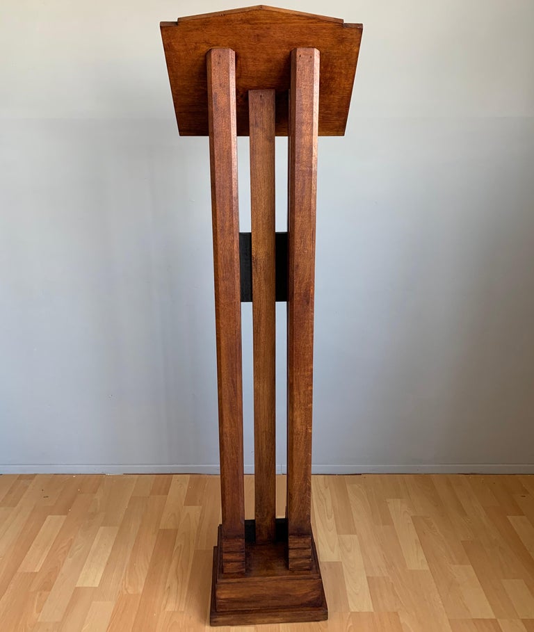 Gothic Revival Carved Oak Lectern/ Bible and Religious Book Stand with Christogram at 1stDibs