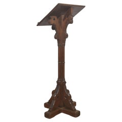 Gothic Revival Carved Oak Lectern Stand