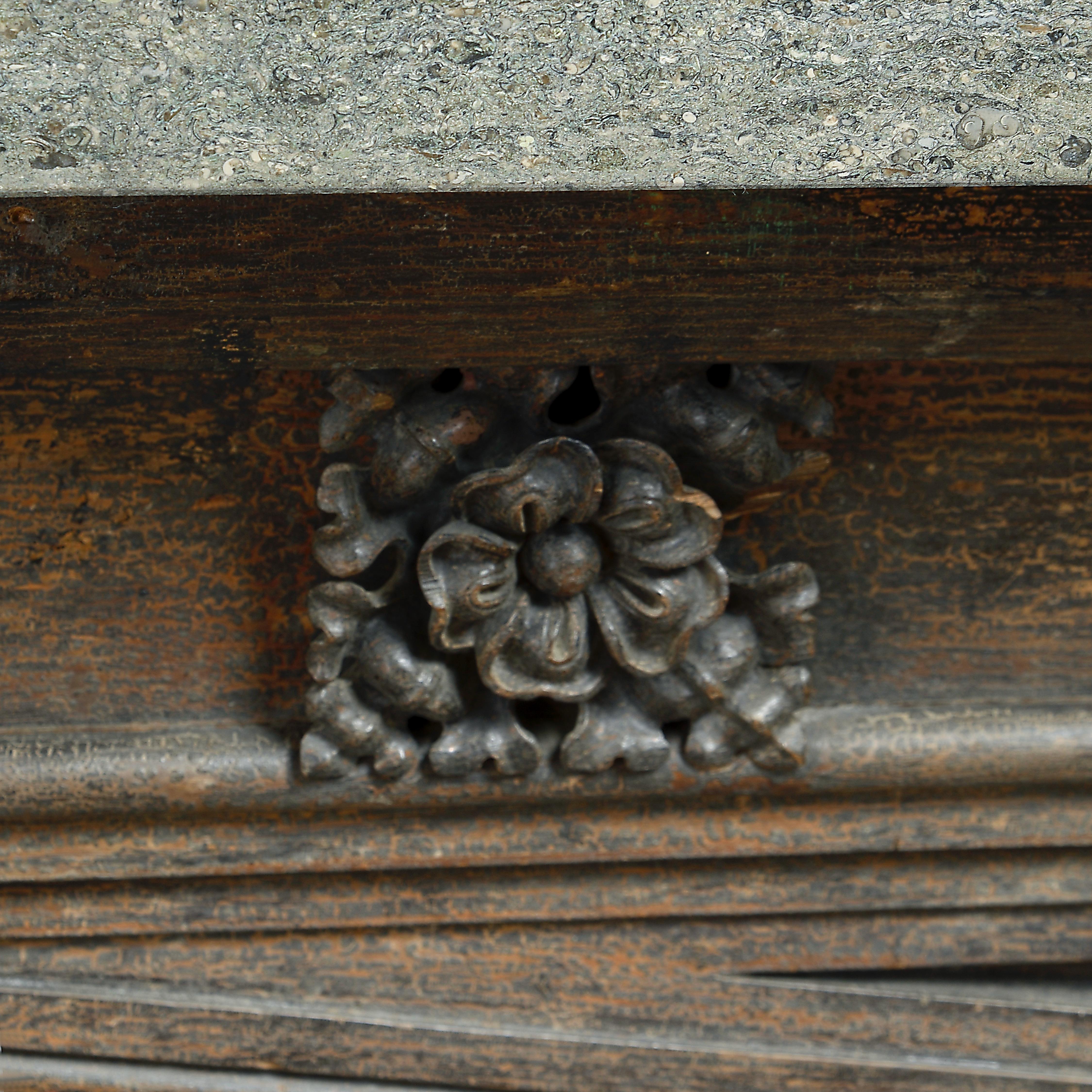 Gothic Revival Carved Oak Side Table Possibly Designed by A.W.N. Pugin For Sale 2