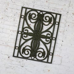 Gothic Revival Cast Aluminum Architectural Window Panel or Scrolled Wall Hanging