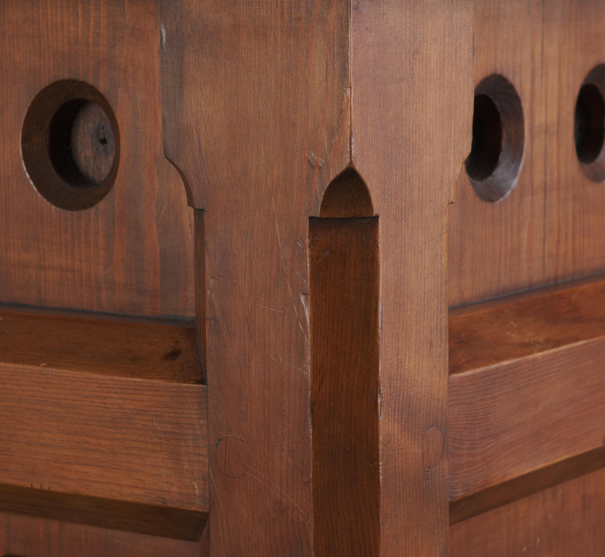 Wood Gothic Revival Console in The Manner Of Edward Welby Pugin For Sale