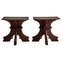 Gothic Revival Demi-Lune Tables