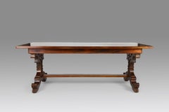 Gothic Revival Dining Table in Mahogany, Victorian Era, circa 1840