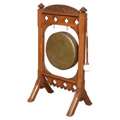 Antique Gothic revival dinner gong
