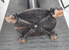 Gothic Revival Ebonized Lion's Head Pedestal