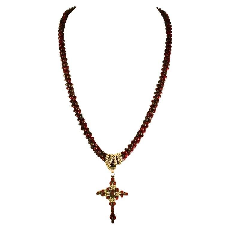 braided cross necklace
