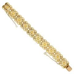 Gothic Revival Gold Bracelet by Wiese, circa 1885