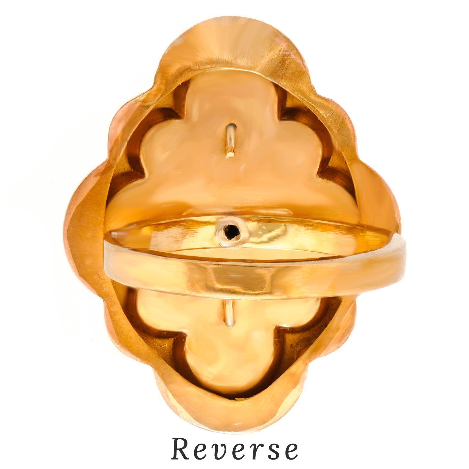 Gothic Revival Gold Sixties Ring For Sale 5