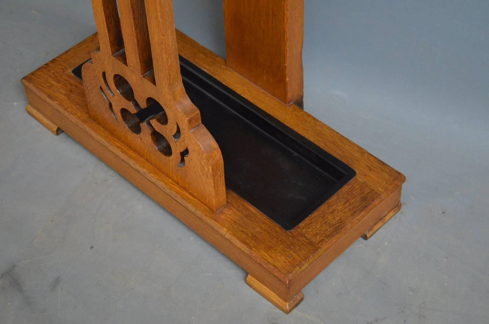 Gothic Revival Hall Stand in Oak 7