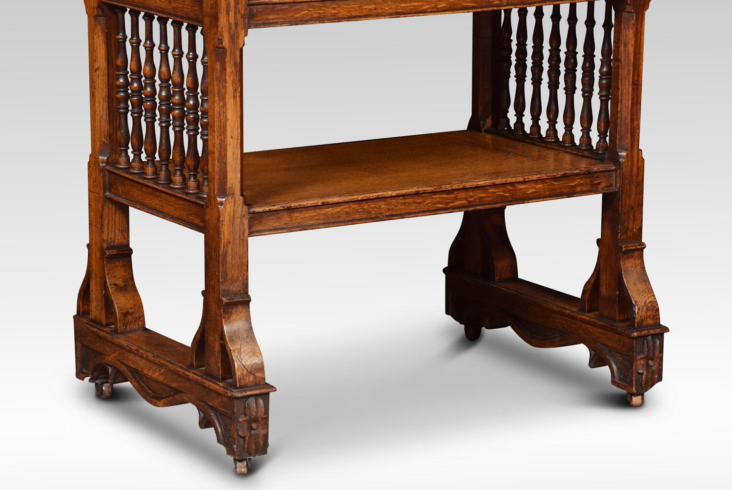 19th Century Gothic Revival Oak Book Table