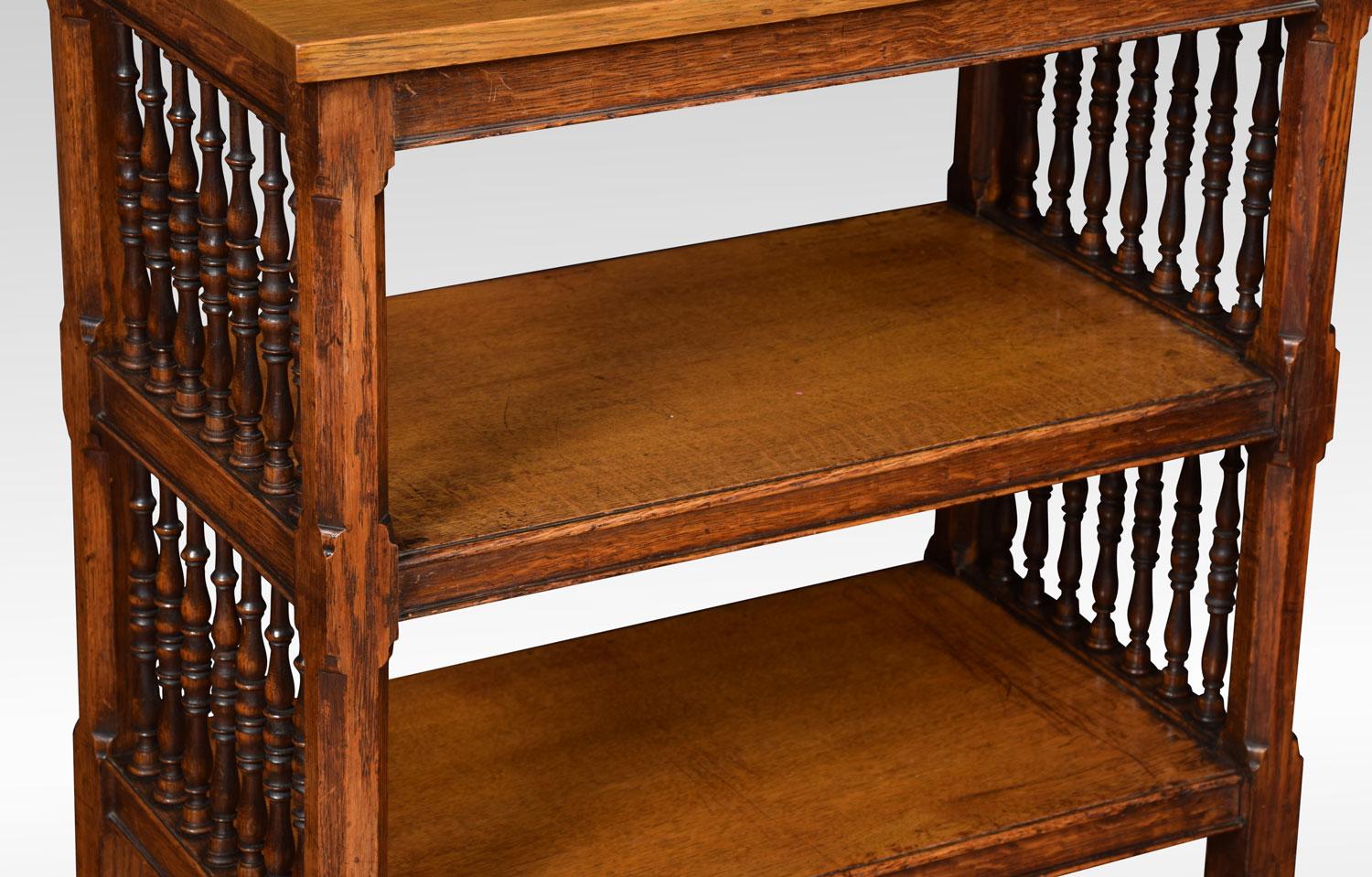 Gothic Revival Oak Book Table 2