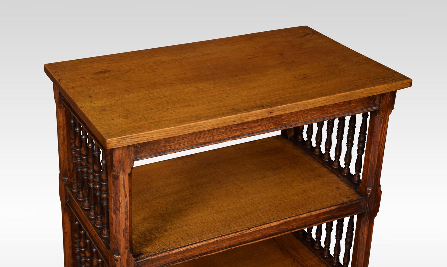 Gothic Revival Oak Book Table 3