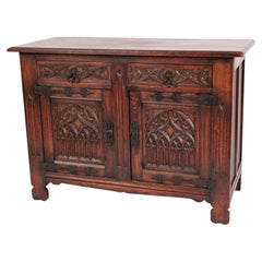 Gothic Revival Oak Cabinet