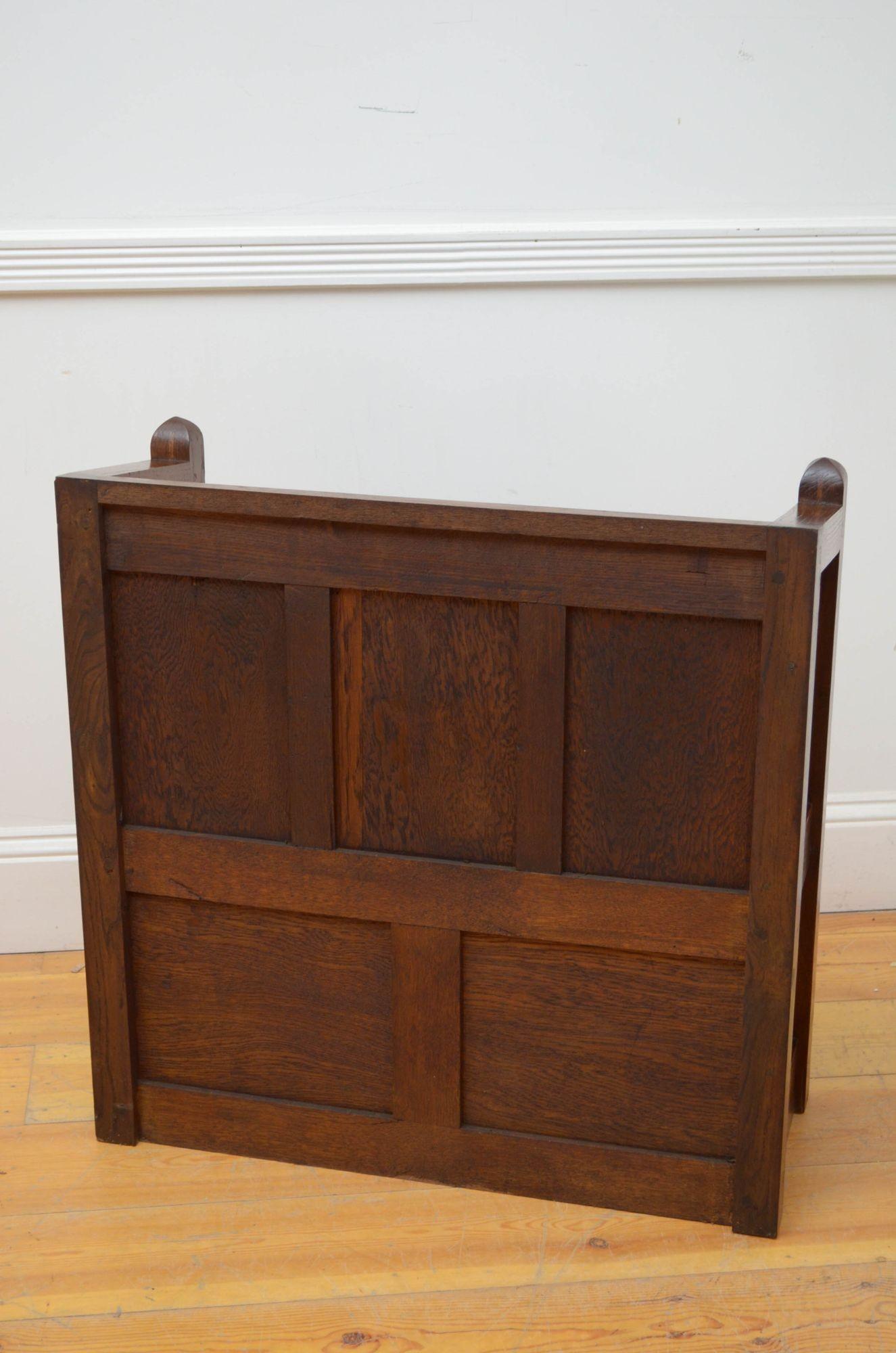 Gothic Revival Oak Hall Bench c1880 For Sale 7