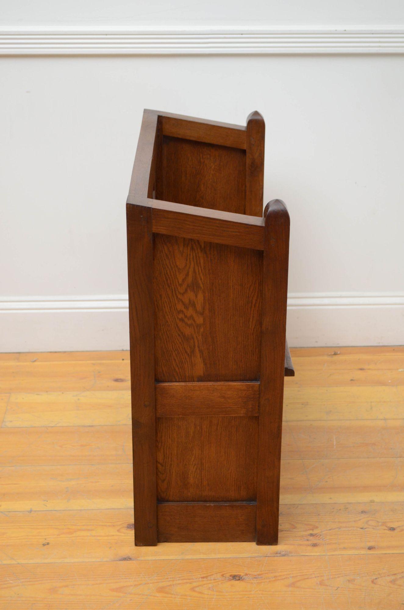 Gothic Revival Oak Hall Bench c1880 For Sale 8