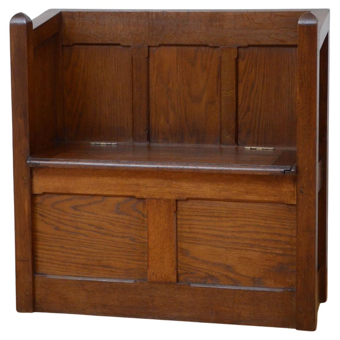 Gothic Revival Oak Hall Bench c1880