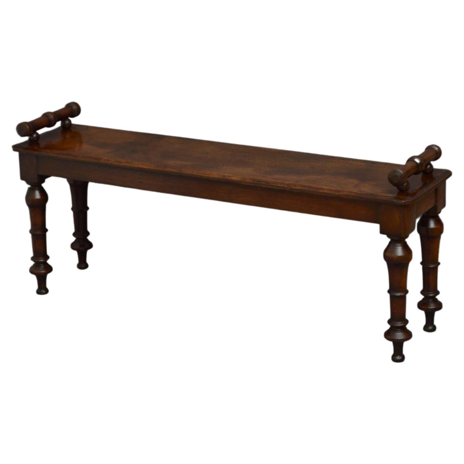Gothic Revival Oak Hall Bench