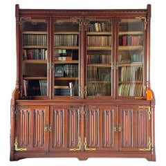 Gothic Revival Oak Library Bookcase Attributed to A.W.N. Pugin