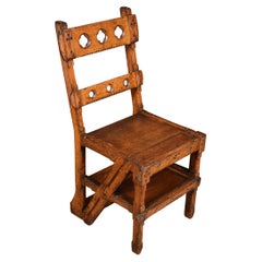 Antique Gothic Revival Oak Metamorphic Chair