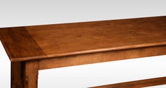 Gothic Revival Oak Plank Top Refectory Table in the Manner of A. W. N. Pugin