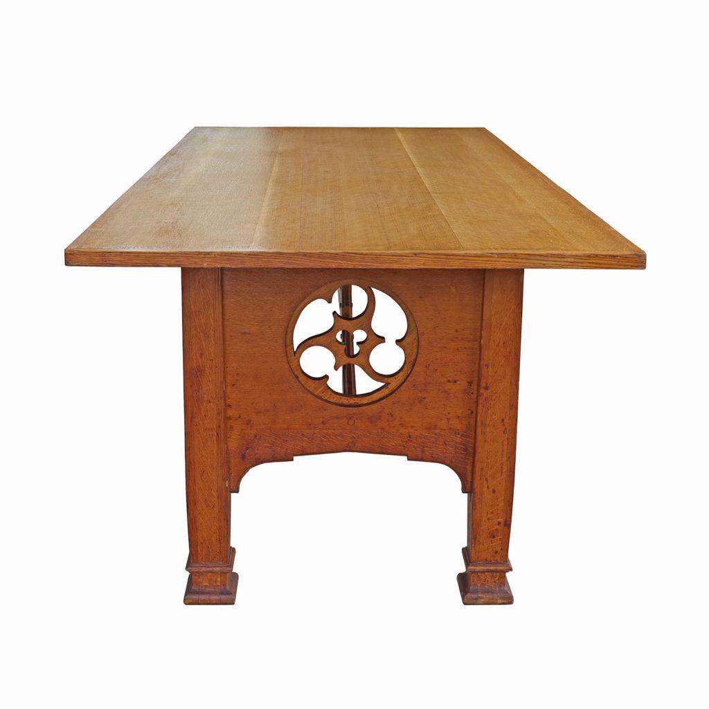 Gothic Revival Oak Table For Sale 1