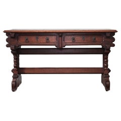 Gothic Revival Oak Writing Table by J. G. Crace, c.1850