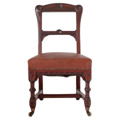 Antique Gothic Revival Pair of Chairs by Holland & Sons