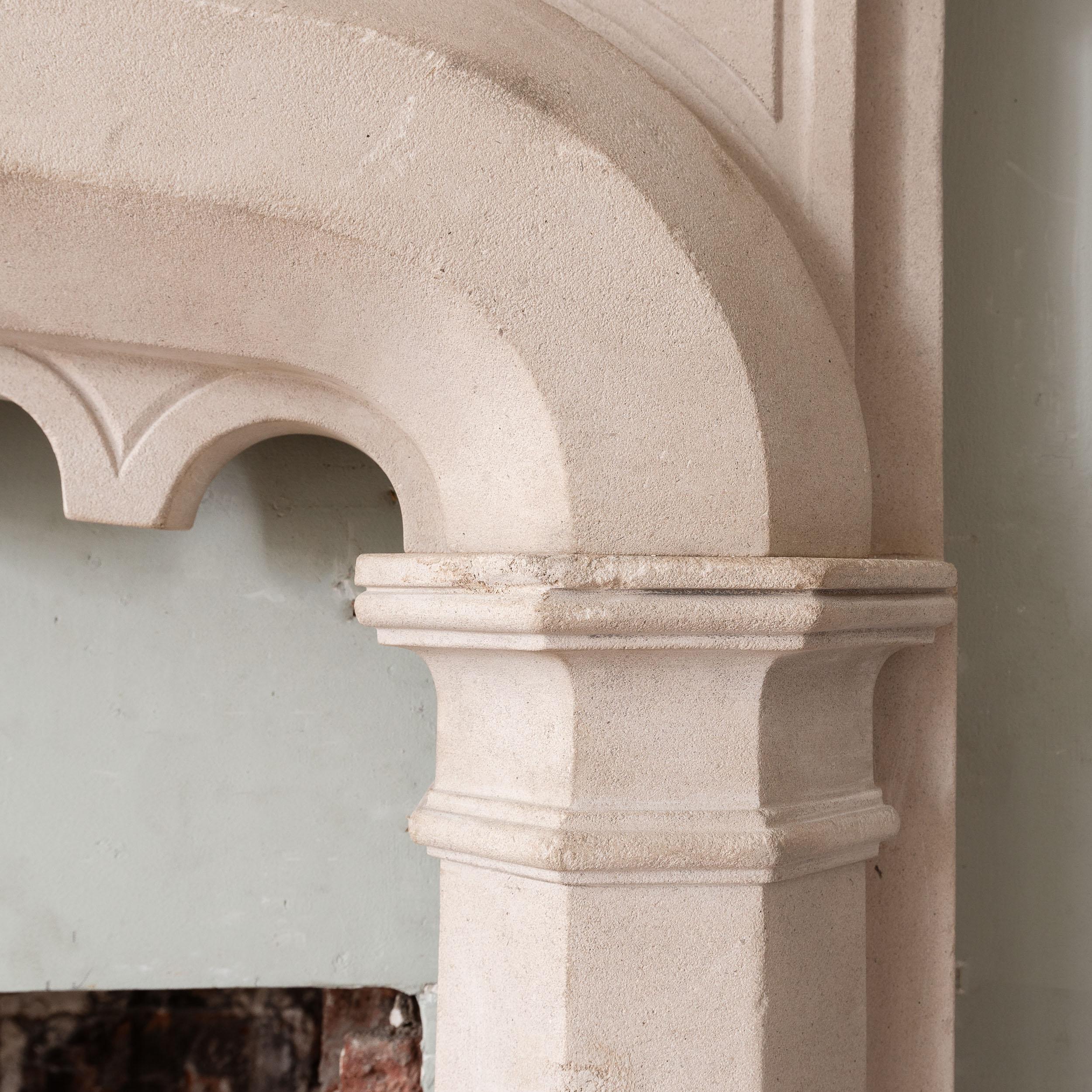 Gothic Revival Portland Stone Chimneypiece 4