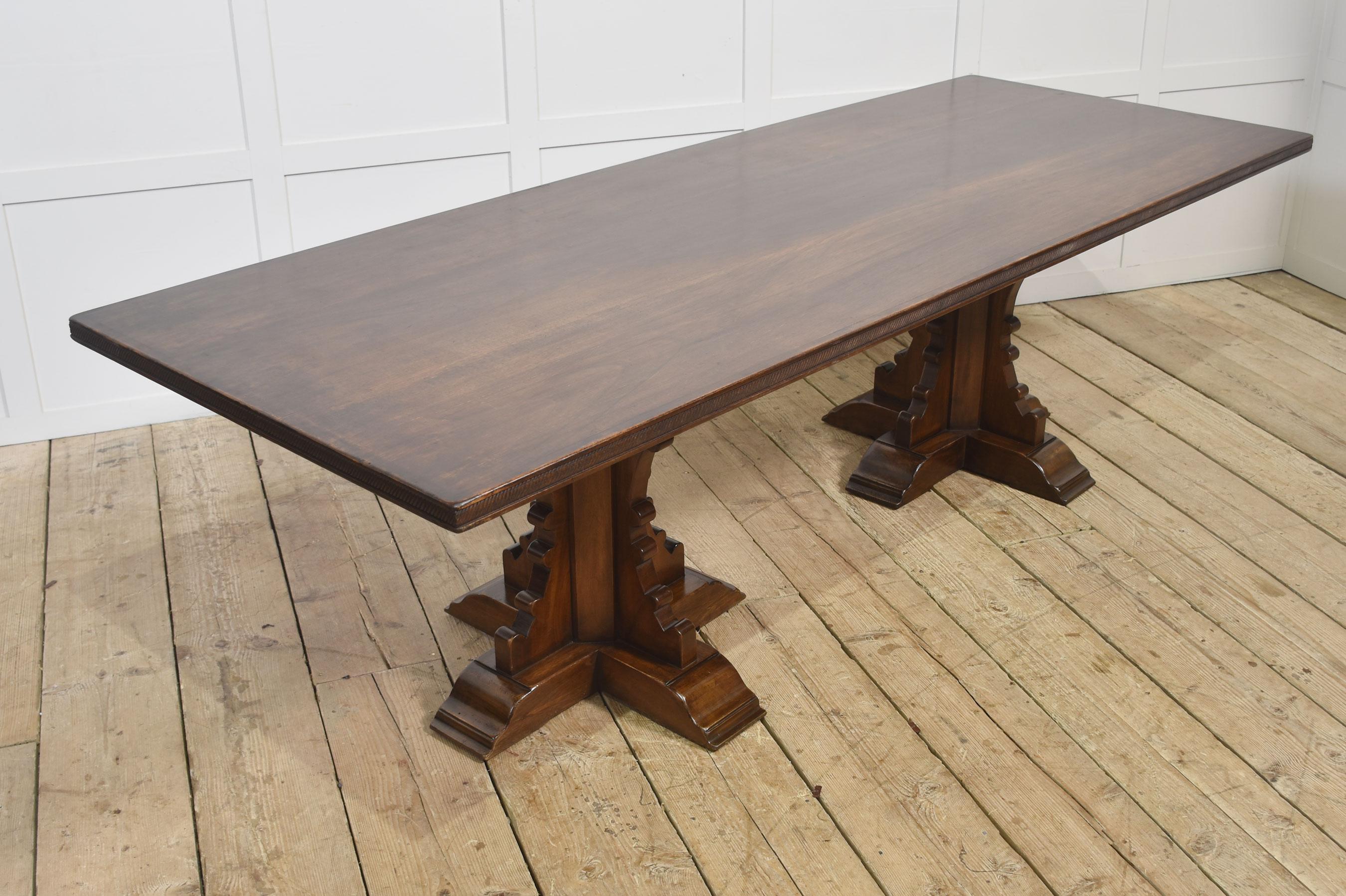 Gothic Revival Refectory Dining Table In Good Condition For Sale In Cheshire, GB