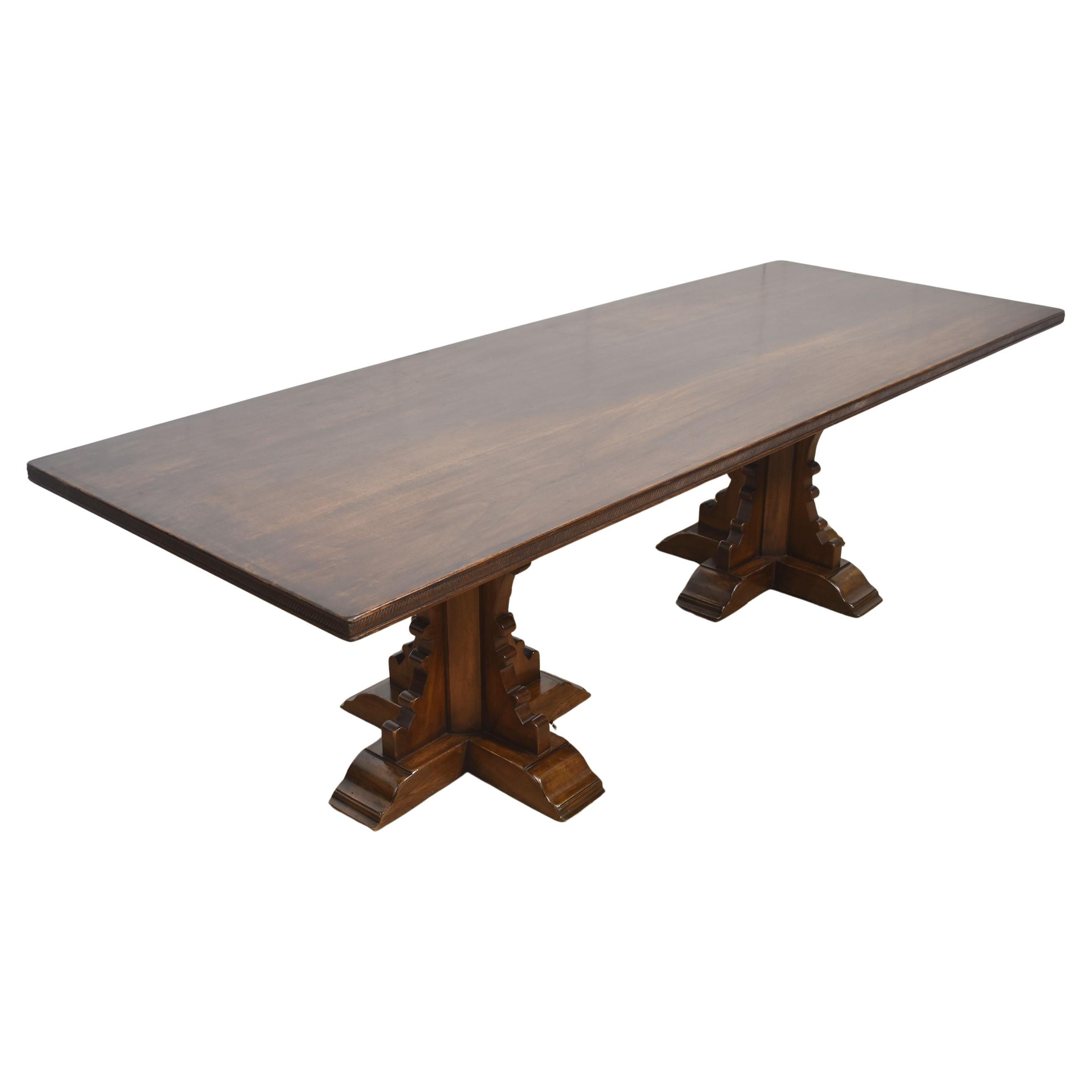 Gothic Revival Refectory Dining Table