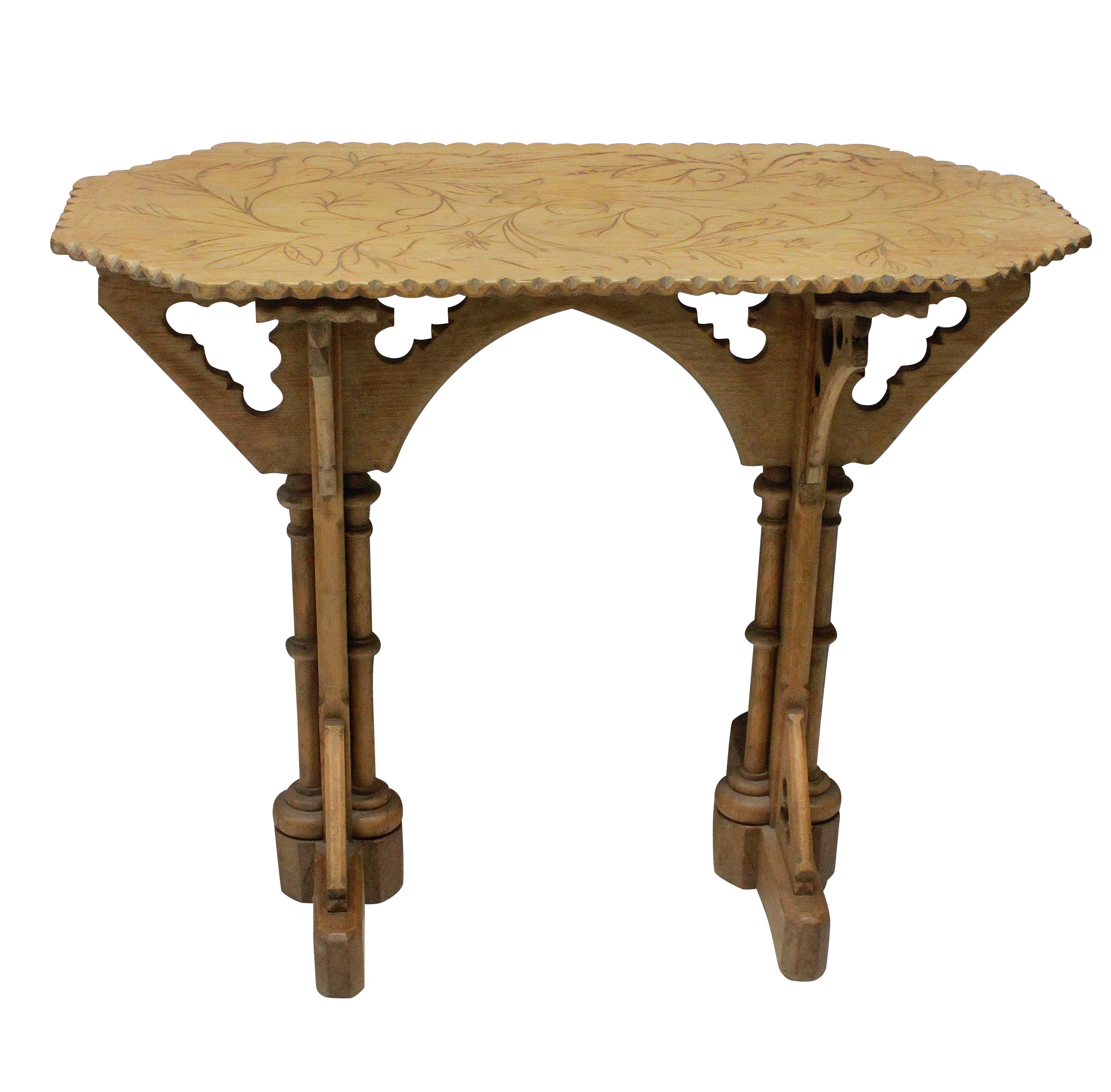 English Gothic Revival Side Table